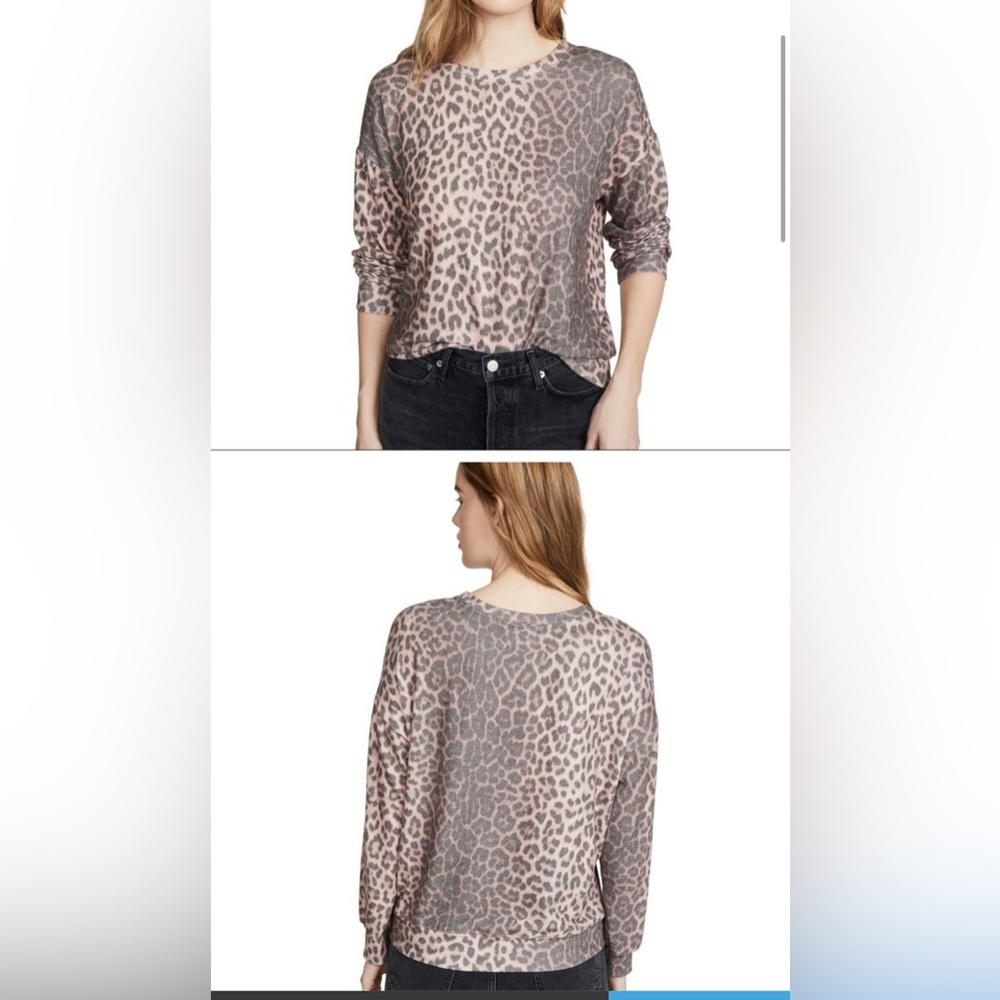 Sundry pink leopard sweater size 3